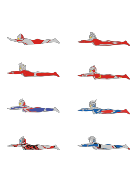 空飛ぶウルトラヒーローピンズコレクション 全8種